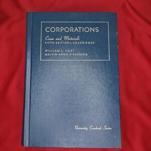 CORPORATIONS Cases and Materials 5th Edition Cary & Eisenberg Hardcover